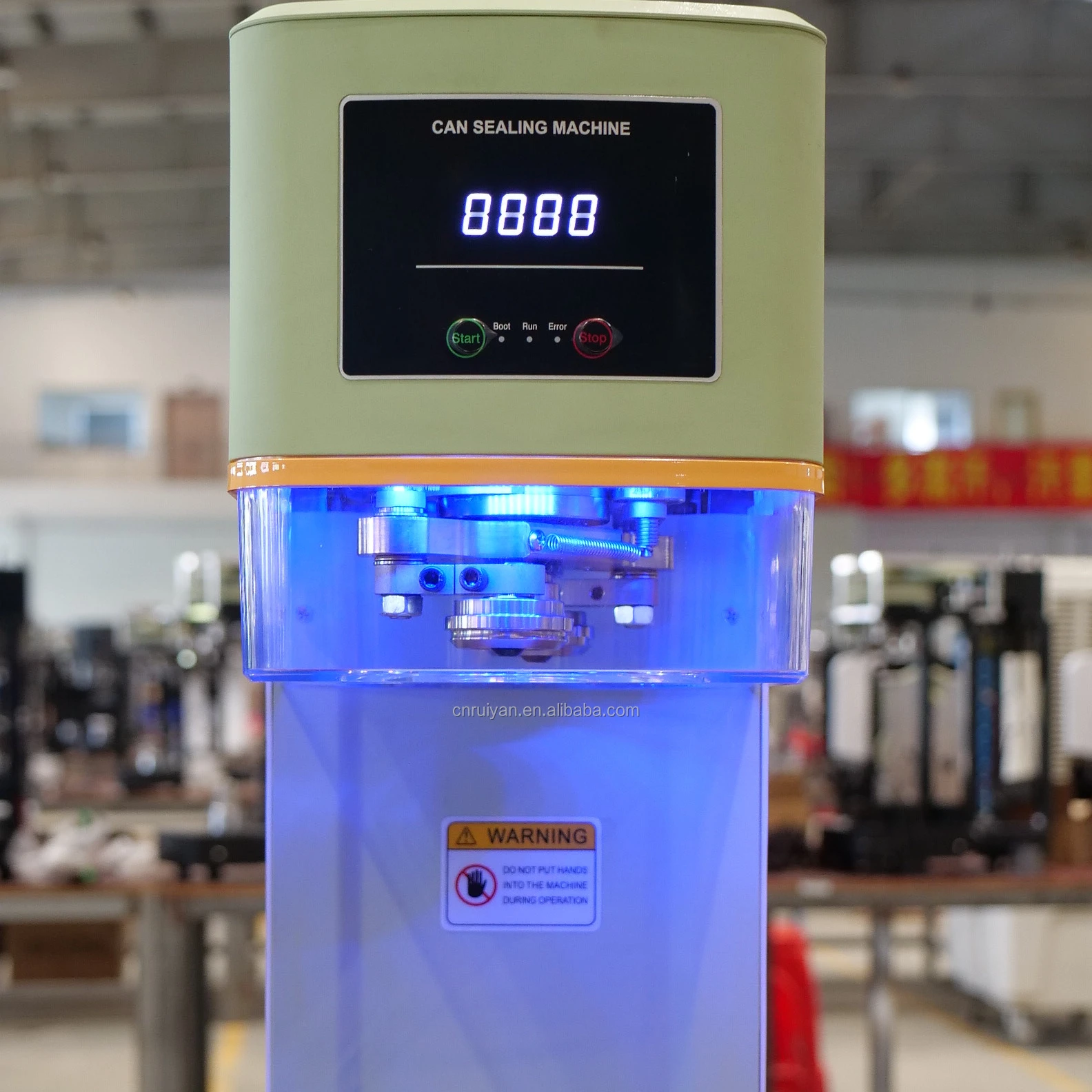 2022 New Model Automatic Can Seamer Non-rotary Can Sealing Machine For Juice,color,beverage,paper Bowls Popcorn Cups
