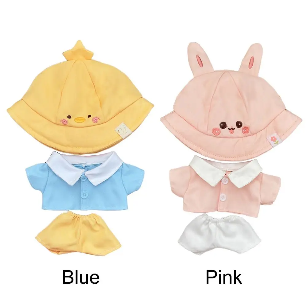 Multicolor Doll Clothes Cartoon Rabbit Duck Cap 20cm Doll Kindergarten Uniform Suit Photo Props Replacement Outfit