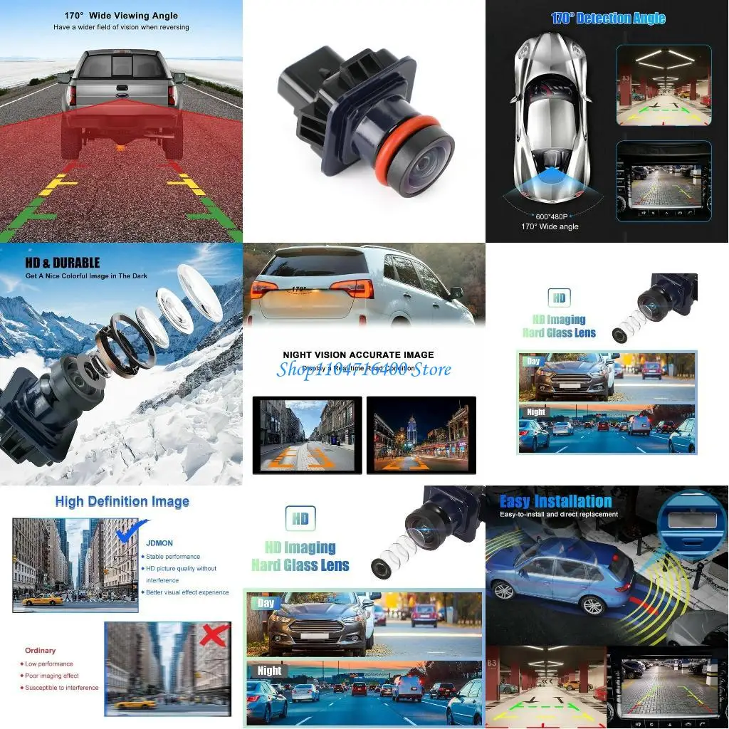 

y1gd 12V 6W Surround Reverse Camera for DG1Z-19G490-A DG1Z19G490A Parking Aid Monitor