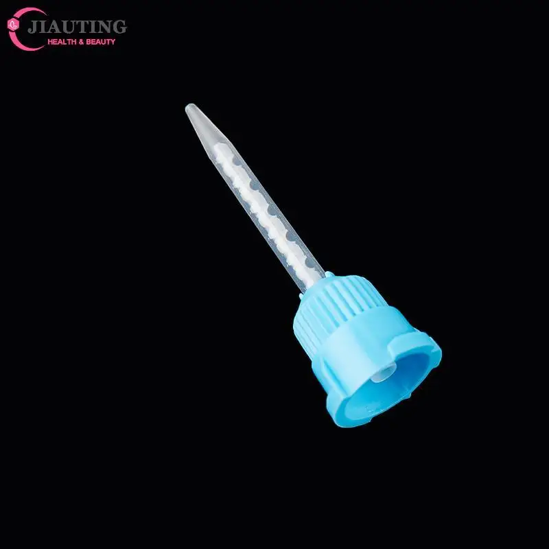 50pcs Disposable 1:1 Dental Materials Dentistry Silicone Rubber Gun Conveying Mixing Head 1mm Silicone Rubber Mixing Heads Dent