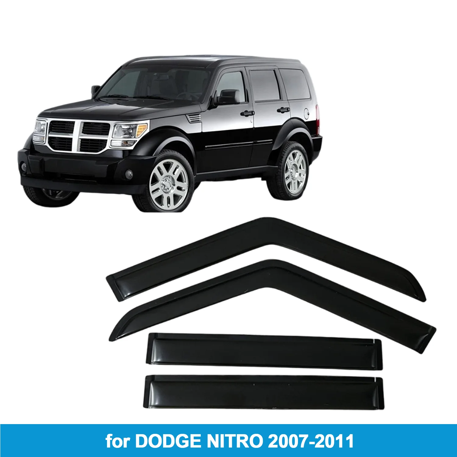 

Оконный козырек для DODGE NITRO 2007-2011, защита от дождя, боковой дефлектор, защита от атмосферных воздействий, лента для наружного крепления