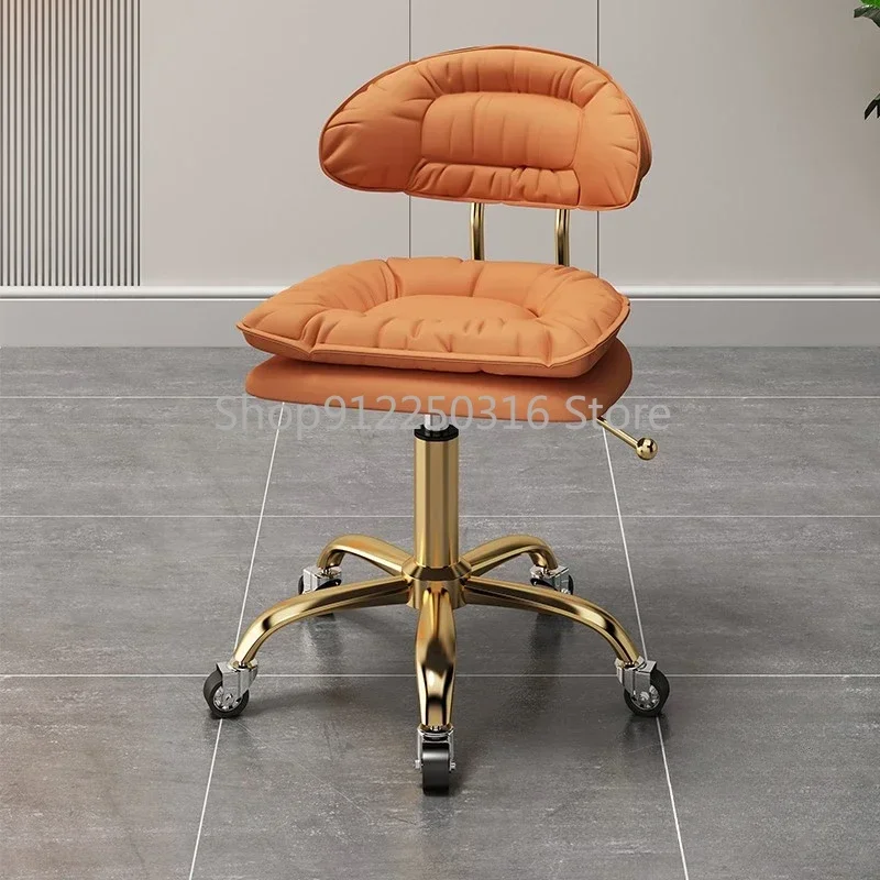 Treatment Backrest Professional Barber Chair Lounge Master Salon Chair Stool with Wheels Barbershop 의자 Silla Salon Furniture AA