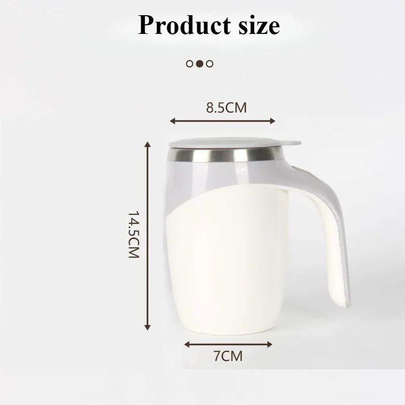 Automatic Mixing Cup Rechargeable New Thermal Insulation Mug Electric Coffee Tumbler Rotating Magnetic Cup