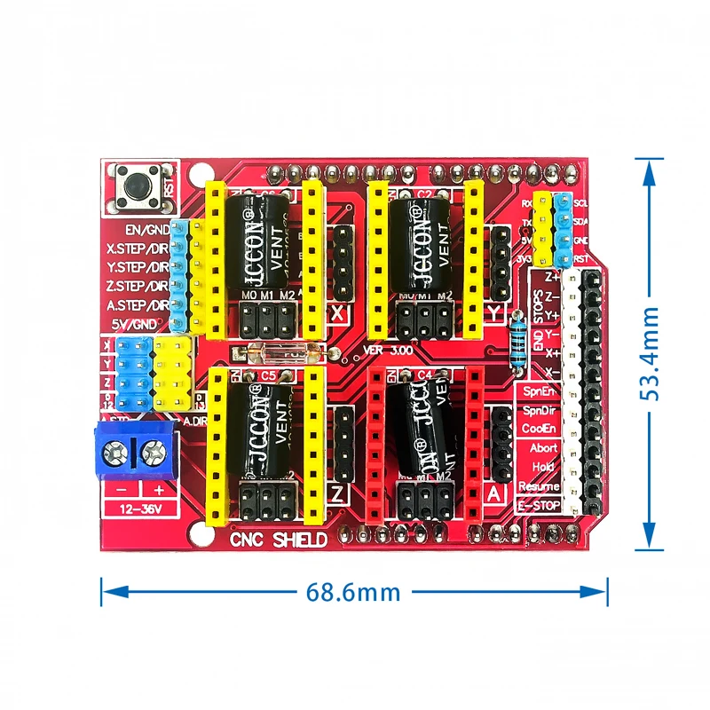 1-100Pcs New CNC Shield v3 Engraving Machine Expansion Board 3D Printer A4988 Driver Board