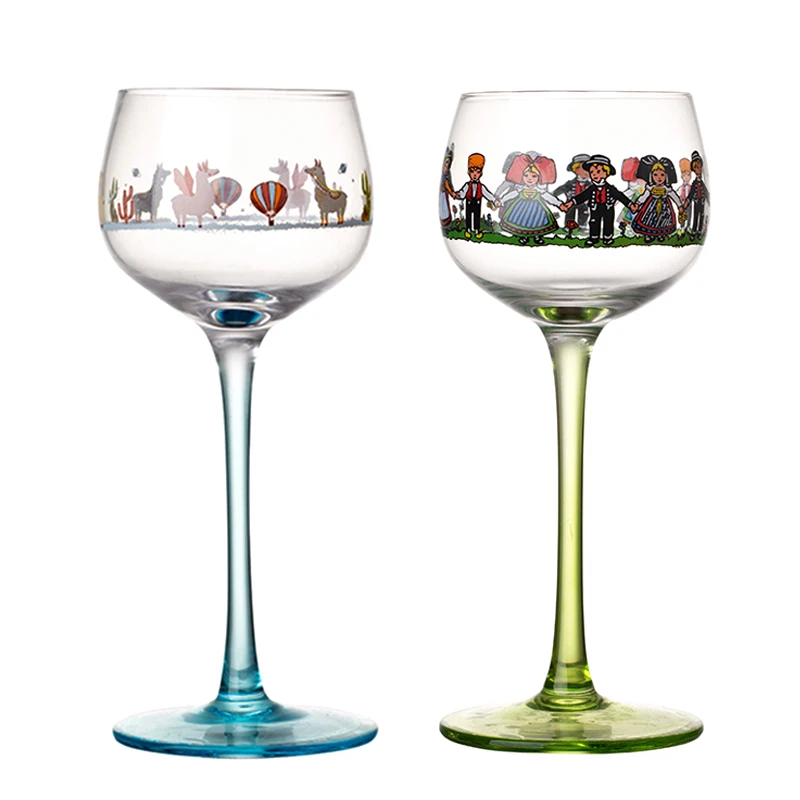 Alsatian Little Man Cup Christmas Highball Glass Champagne Cup Camel Cup Home Red Wine Glass Gift Box Sweet Wine Cup