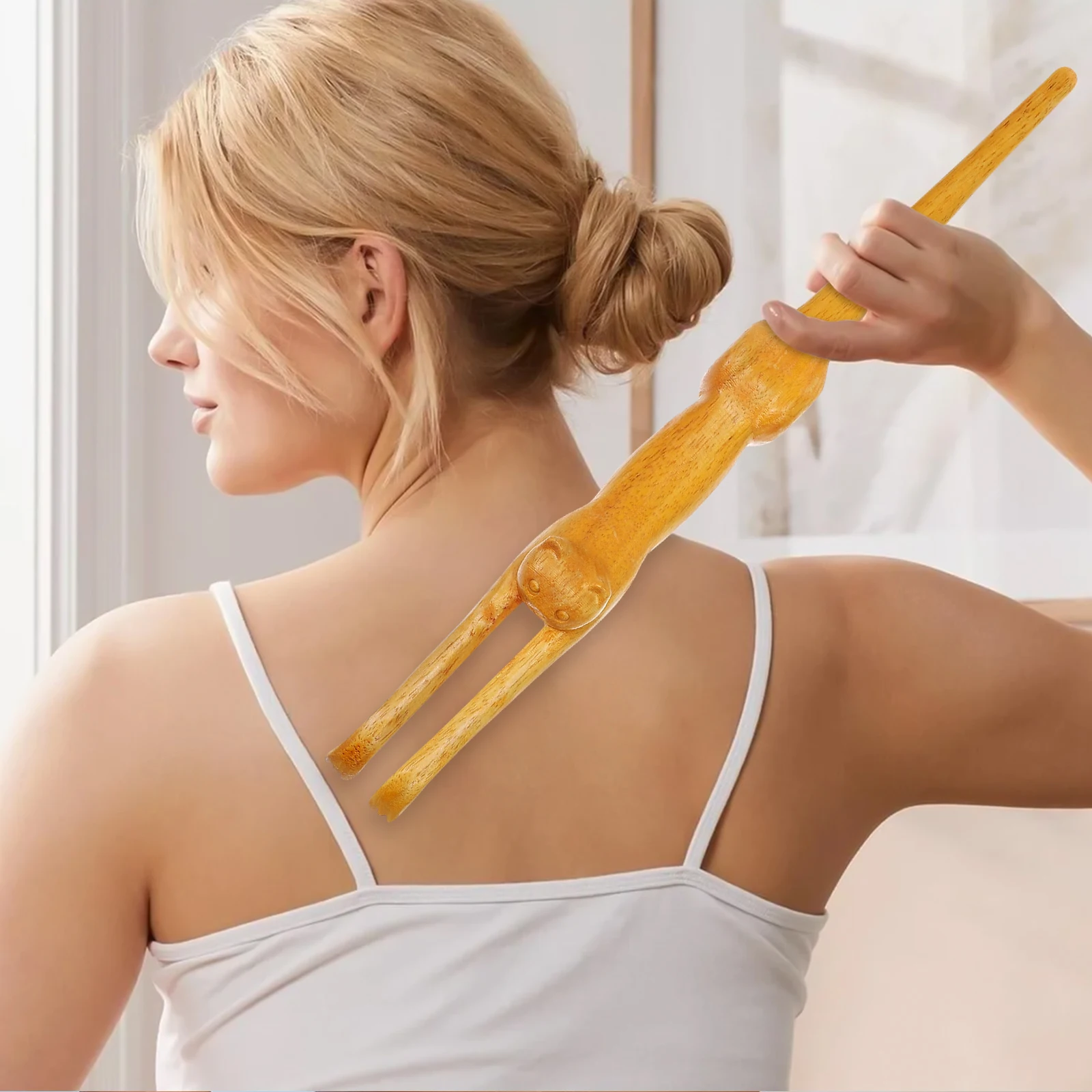 

Scratcher Wood Back Massager Itch Long Handle Cat Claw Tool for Adults Tickle Wooden Body Scratching Elder