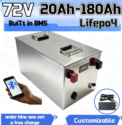 24S BMS 72V 20Ah 40Ah 60Ah 80Ah 100Ah 120Ah 150Ah 180Ah lifepo4 lithium battery forElectric scooter, tricycle