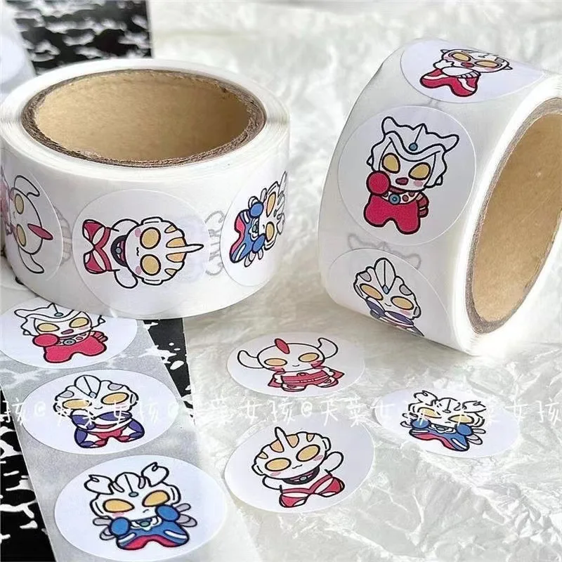 500 قطعة/لفة الكرتون الترامان ملصقات صناعة يدوية أنيمي ختم التسمية ديكور حفلة الحلوى ملصقات لفات ملصقات اللعب #5