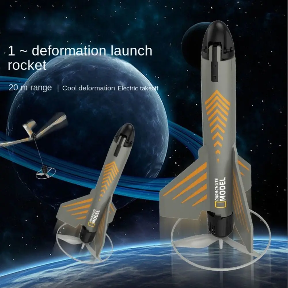 Plastic Electric Rocket Launcher Toys Simulation Rocket Aerospace Science Education Toys Motorized Air Rocket Model Funy