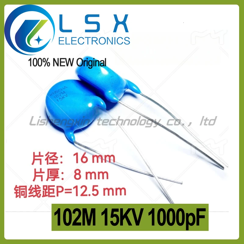 10pcs 102M 15KV 1000pF Copper-lead ceramic safety capacitor Argon arc welding machine High-frequency arcing