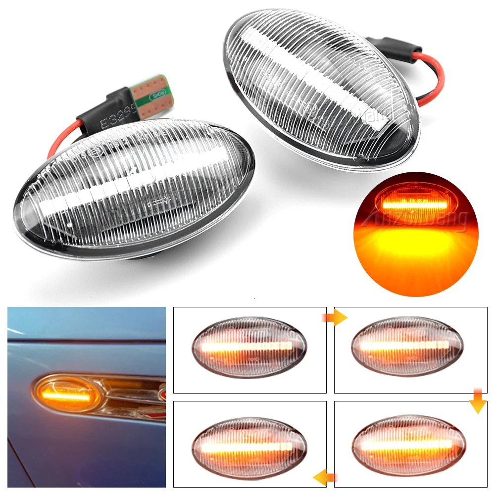 

Dynamic LED Side Marker Light For BMW MINI Cooper R50 R52 R53 2002-2008 Flowing Water Side Repeater Turn Signal