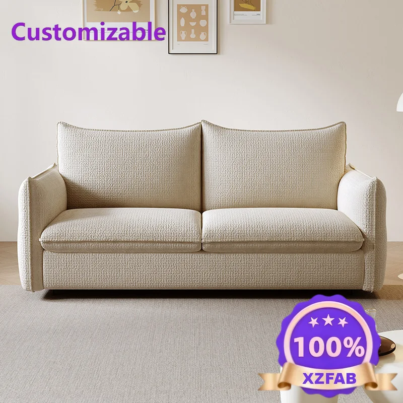 Factory Direct 2026 Self-contained mattress cream wind multi-functional folding sofa bed small apartment double living room mode