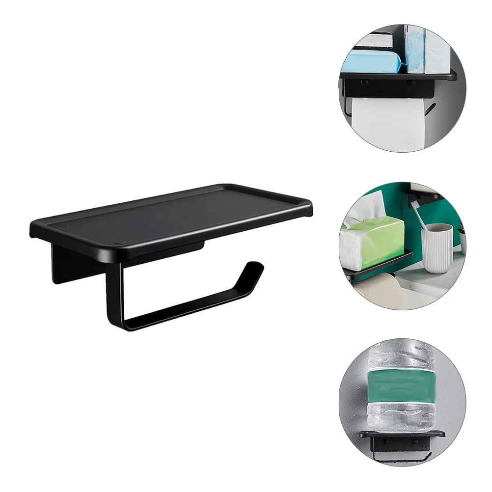 

Roll Holder Multi-function Tissue Rack Toilet Paper Stand Household No Punching Towel