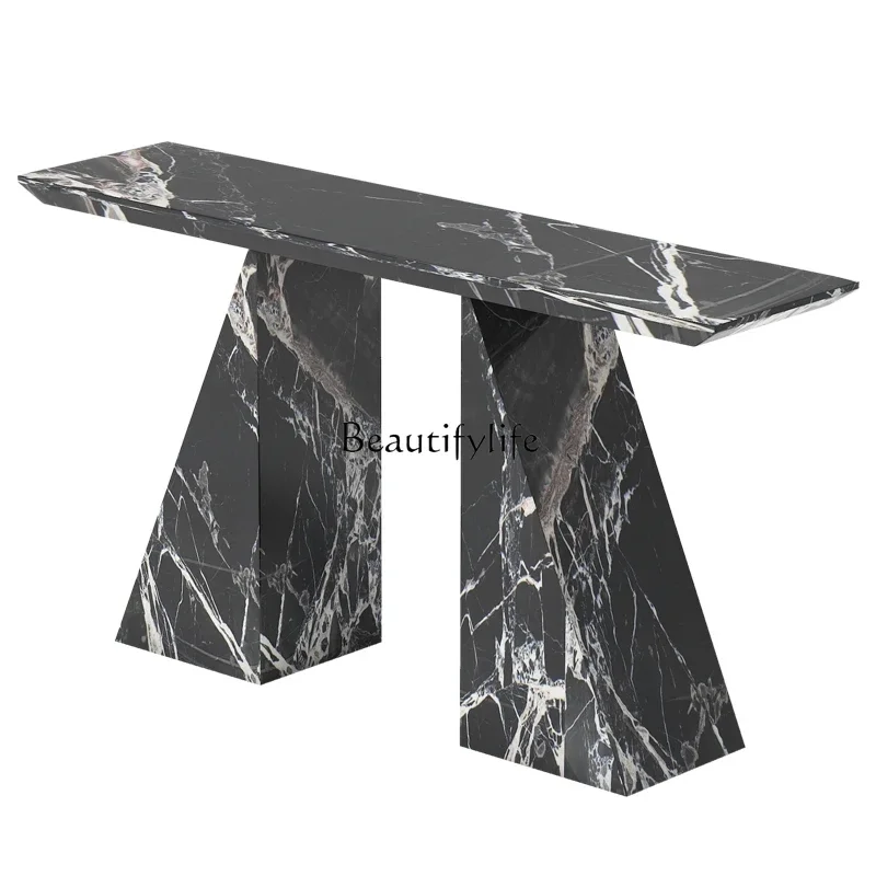 

ls 27Imported high-end atmospheric luxury stone Italian strip table light luxury modern natural marble