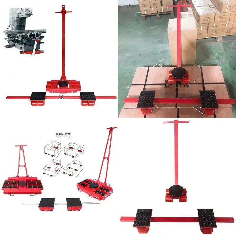 for 4T to 96T Heavy Duty Machinery Moving Skates Load Bearing Dollies Industrial Equipment Transport Skid Container Movers