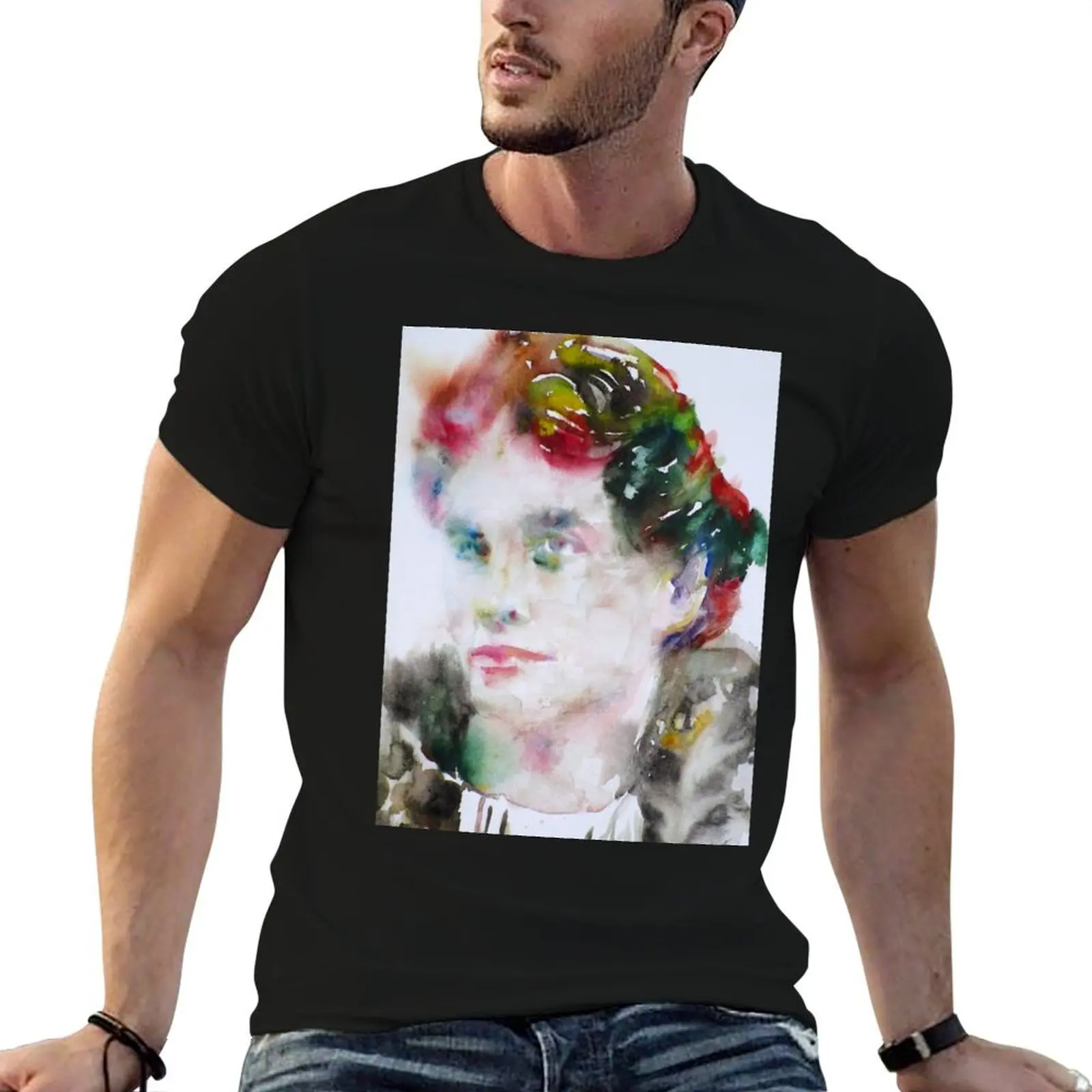 

LOU ANDREAS-SALOME - watercolor portrait T-Shirt man t shirts for men casual t shirt personalised man t shirt designer T-shirt