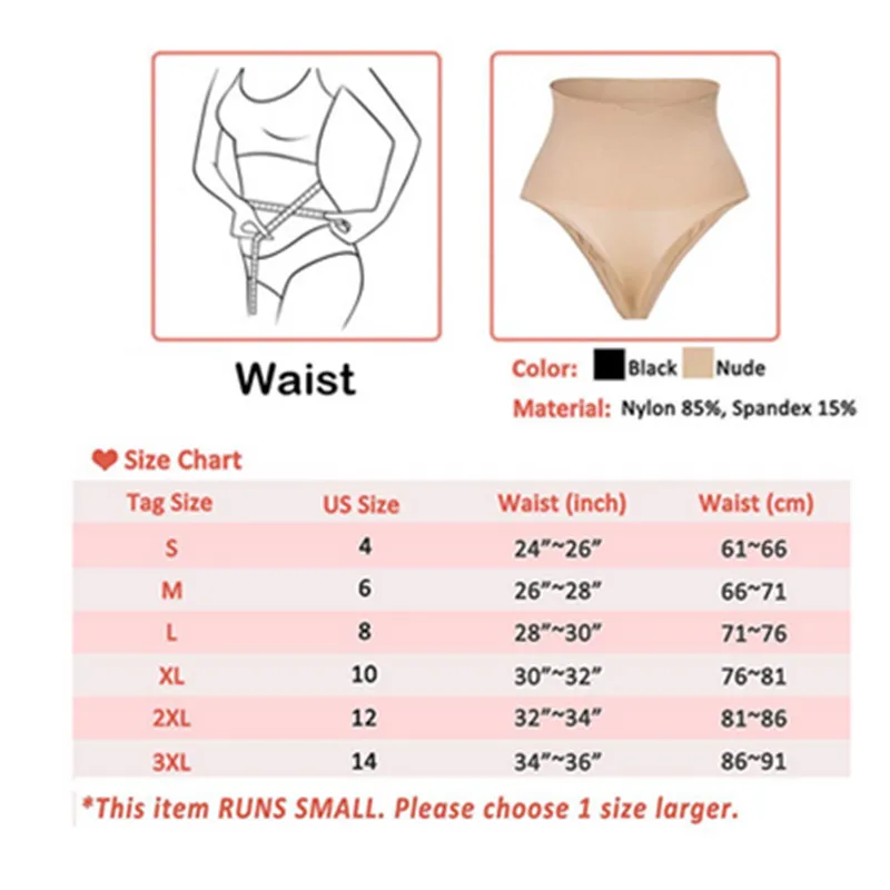 Women Waist trainer Hips Lift Up Tummy Control Body Shaper Underwear Waist control Panties Shapewear Slimming Tummy Briefs