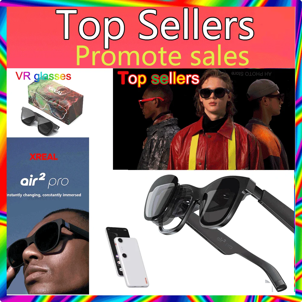 نظارات XREAL Nreal Air 2 Pro الذكية AR HD 130 بوصة شاشة عملاقة فضائية سينما خاصة محمولة عرض 1080 بكسل