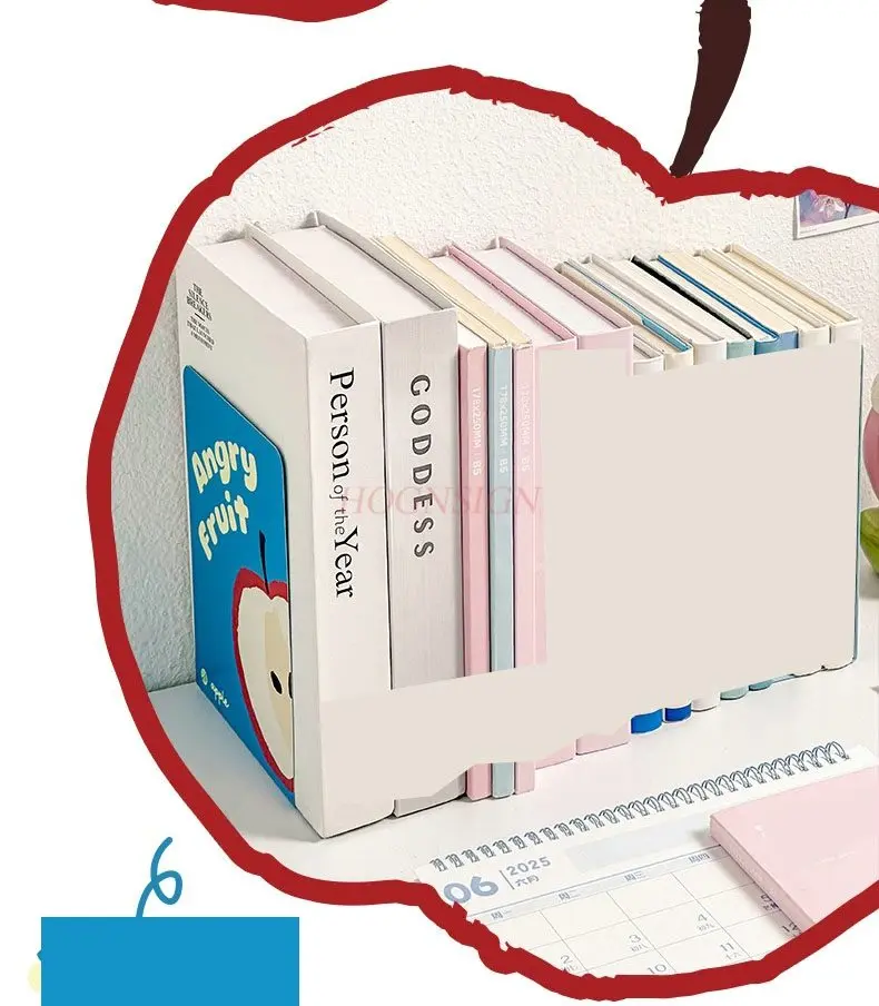 2pcs Metal book stand, reading stand, book holder, desk, bookshelf, desktop fixed, book storage rack, partition board