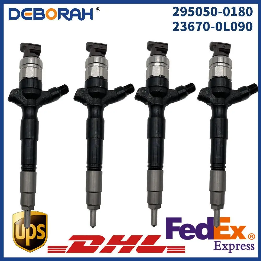 

4PCS 295050-0180 23670-0L090 Common Rail Doesel Fuel Injector Nozzle For Toyota Hilux