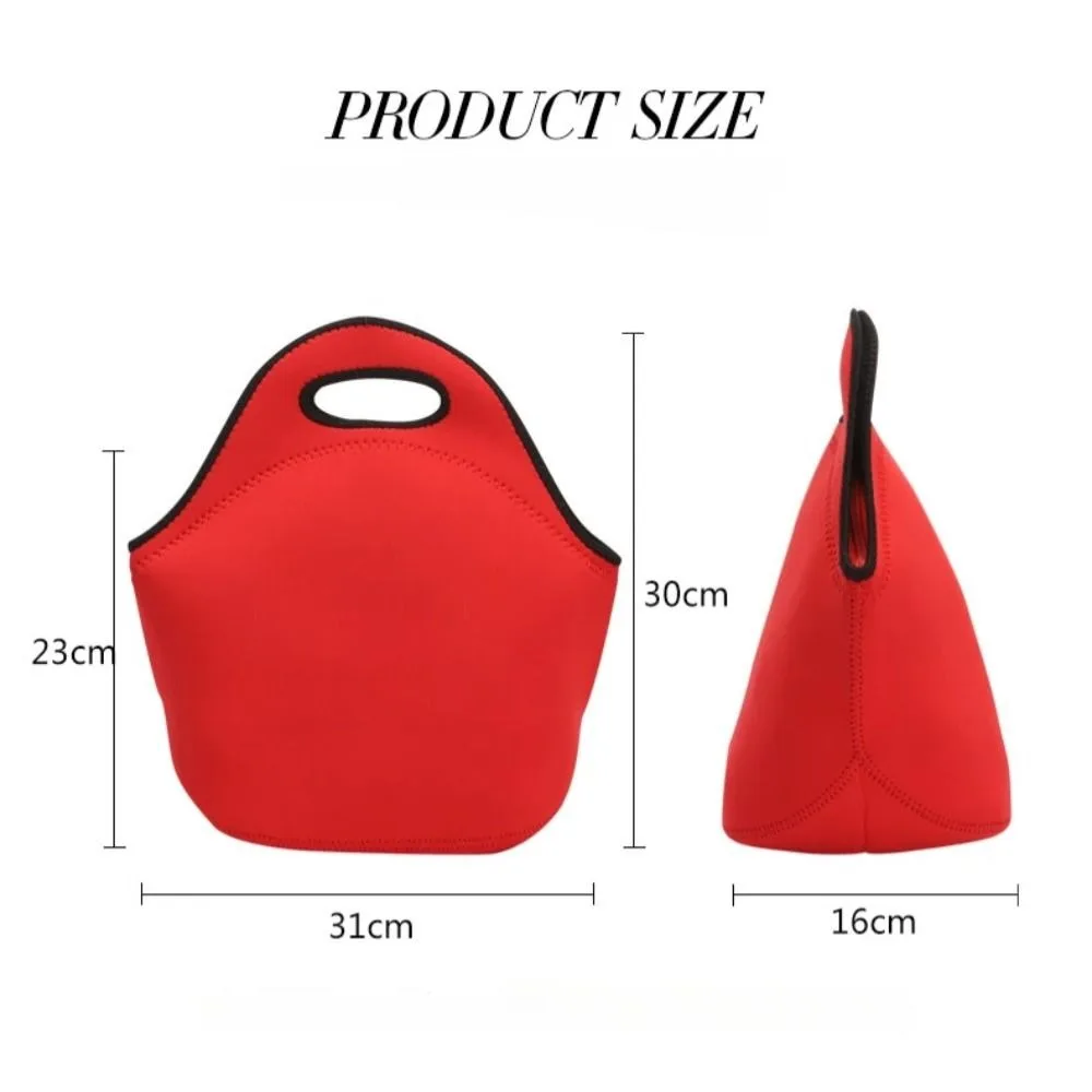 Thickened Insulation Lunch Bag Trendy Waterproof Neoprene Bento Bag Handbag