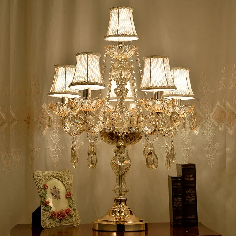

European luxury crystal table bedroom bedside living room wedding high-end decoration ins girl princess