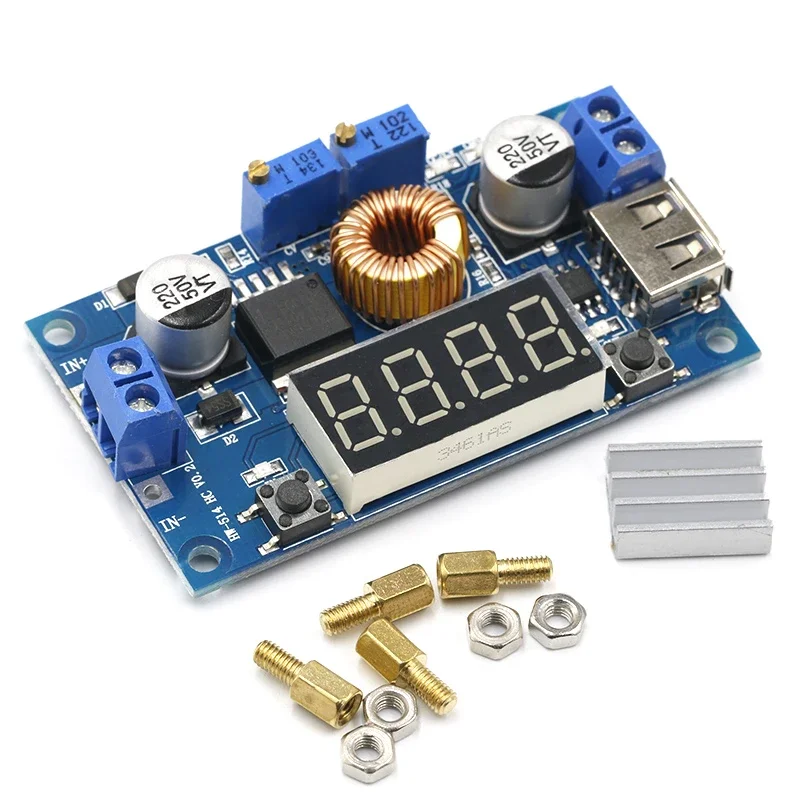 

5A XL4015 Step-Down Power Module DC to DC with Voltage Current Power Display Lithium battery charging control board CC/CV USB