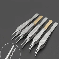 Stainless Steel Cartilage Tweezers With Teeth Trough Adipose Tissue Tweezers Nose Cosmetic Plastic Surgery Instruments Surgical