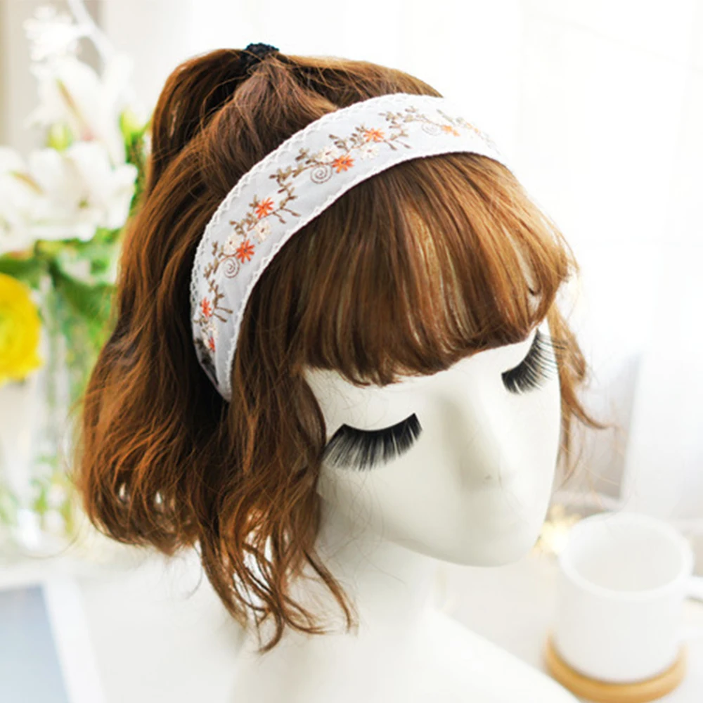 Sweet Headwear Retro Floral Ethnic Hair Hoop Hair Accessories Embroidery Hairband Headband