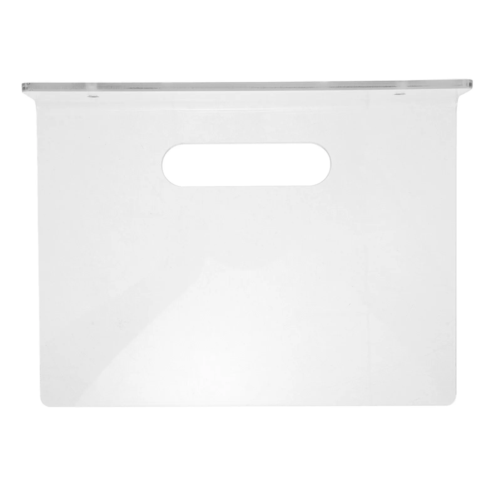 1Set Wall Mount Floating Shelf Acrylic Clear L Shaped Small Shelf 7.9x6 Inch Cable Hole Organizer for Camera Router Media Box