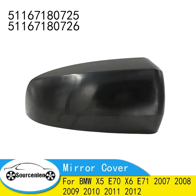 

None Painted Reversing Mirrors Cover For BMW X5 E70 X6 E71 2007 2008 2009 2010 2011 2012 Mirror Housing 51167180725 51167180726