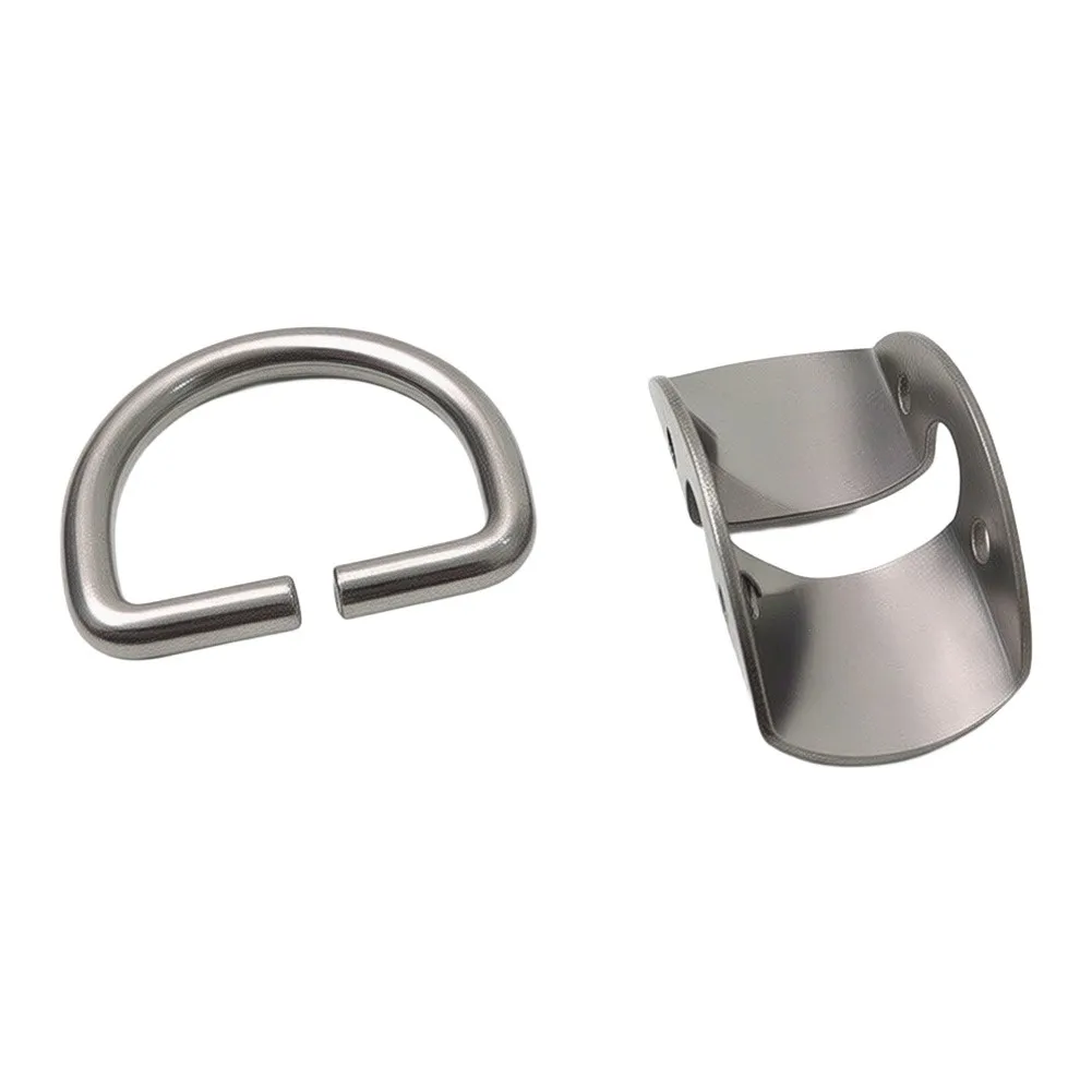 Stainless Steel Scuba Diving Tank D-Ring Base With Cord Hole For Sidemount Rig Air Cylinder Clamp Underwater Sports Accessories