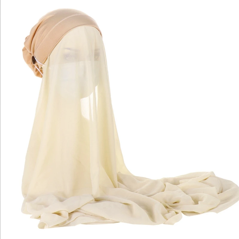 

Hijab Premium Wrap for Head Scarf Non-slip Hijab With Attached