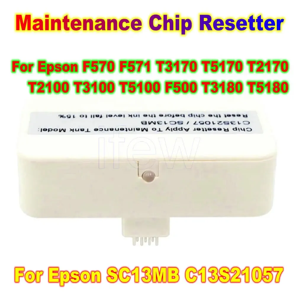 

F570 Chip Resetter For Epson F571 Waste Ink Box Tank Reset Kit For Epson T510 T3100 T5180 Cartridge Maintenance SC13MB C13S21057