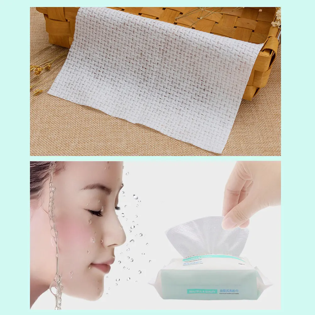 

Non-Woven Removable Wet Dry Facial Towels Fast Drying Makeup Remover Cloths Exfoliates Skin Prevents Irritation Long Lasting