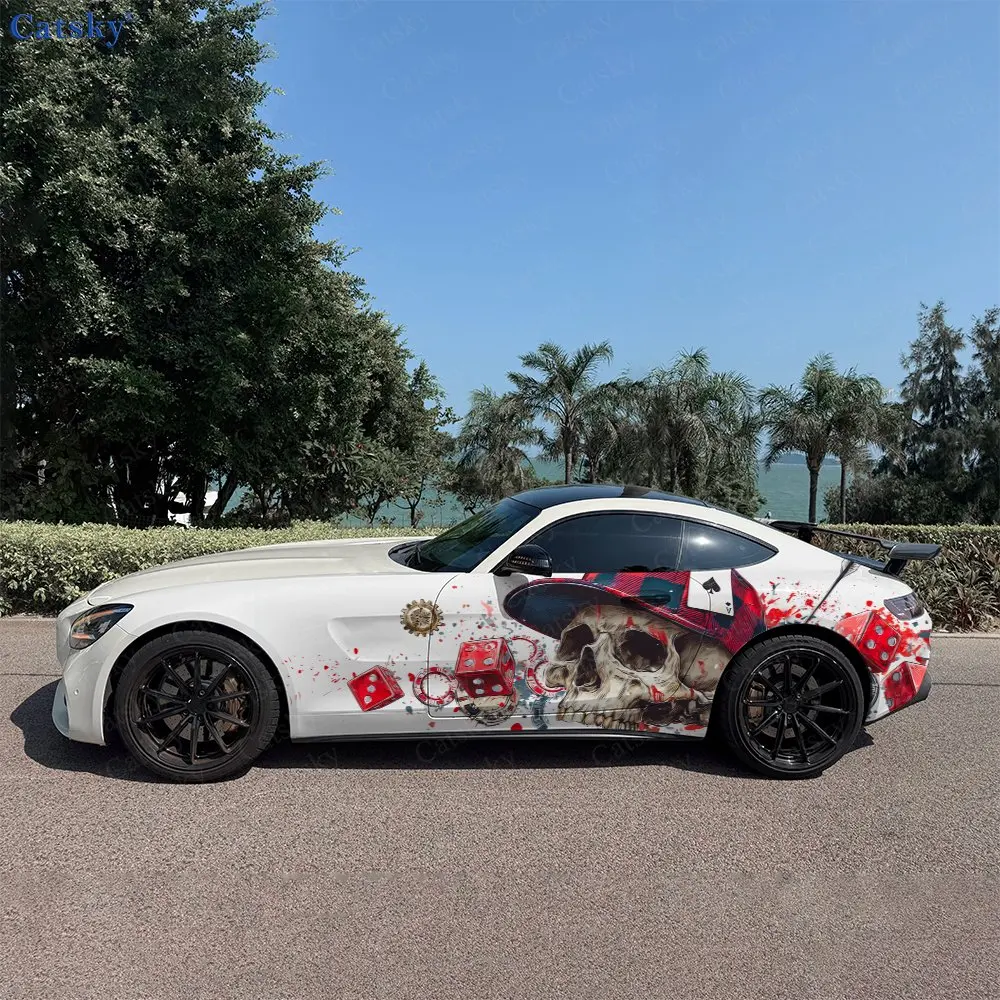 

2pcs Street Gambler Spirit Realm, Durable, Fade-resistant, Enhance Vehicle Aesthetics With Bold Artistic Design Car Vinyl Wraps
