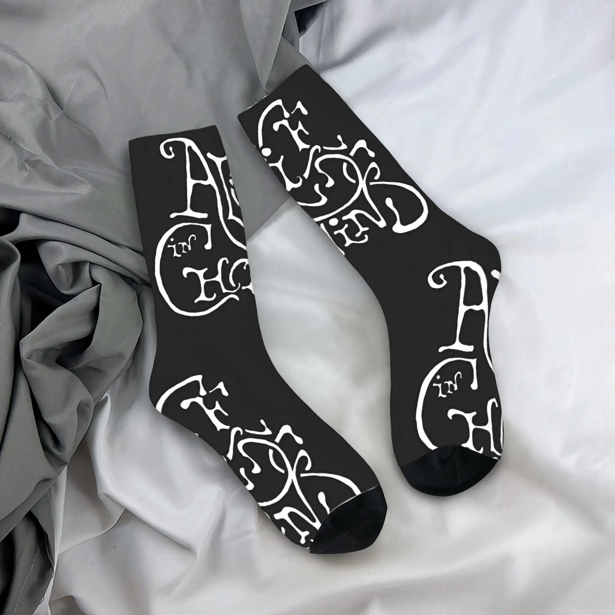 Band Alice In Chains Socks  Design Stockings Anti Skid Women Men Socks High Quality Spring Funny Running Socks