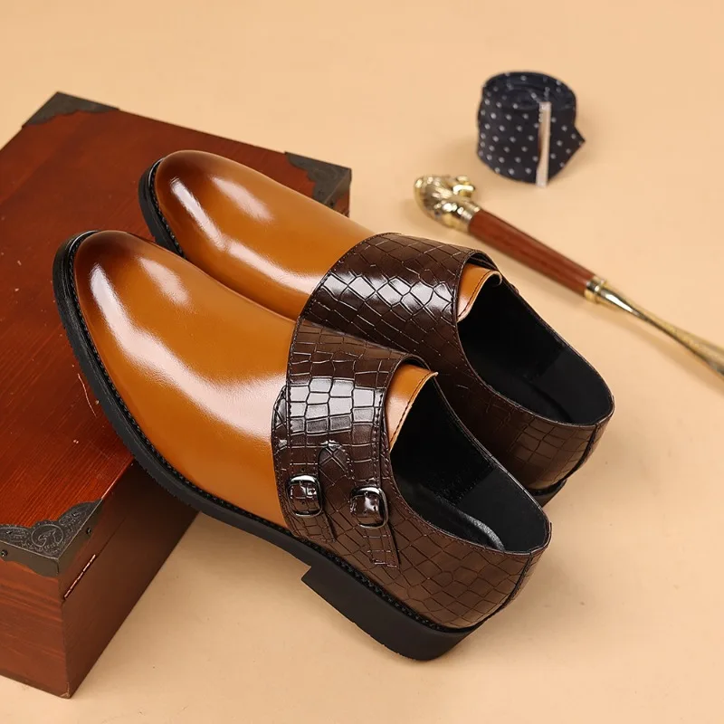 Men Shoes Fashionable Durable Casual Double Breasted They Are Suitable for Business Attire Youth Banquets Weddings