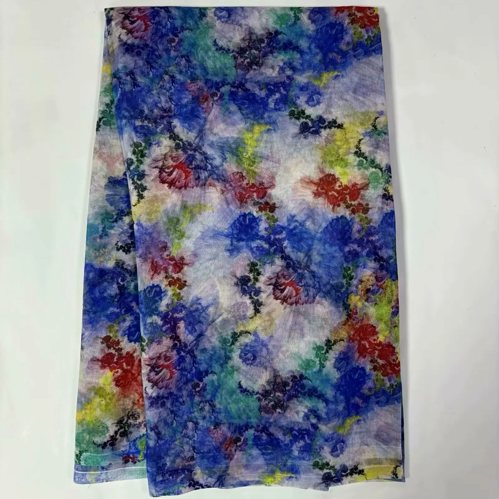 

Высококачественная хлопковая вуаль, африканская французская вуаль, кружевной шарф, мягкая ткань для шитья, 5 ярдов