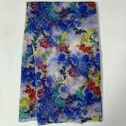 High quality Cotton Voile fabric African French Voile Lace Scarf Dirac Fabrics Soft Tissu For Sewing 5 Yards