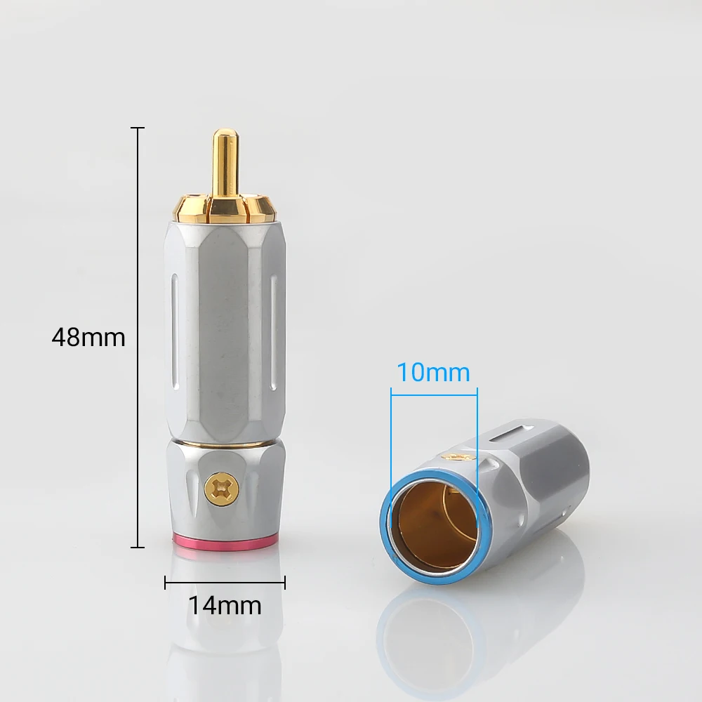 Âm Thanh Hifi Đồng Nguyên Chất Mạ Vàng RCA Adapter Liên Thông Nhà Ga