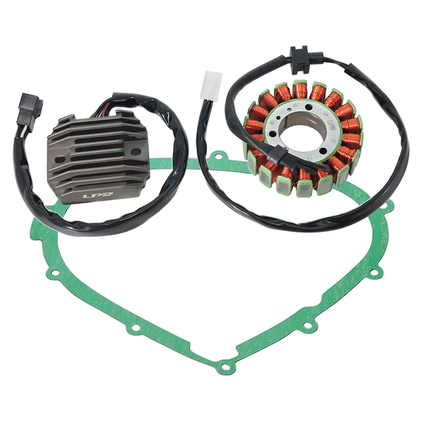 Motorcycle Regulator Rectifier+Ignition Stator Coil+Cover Gasket For Kawasaki VN800 Vulcan 800/Classic 800 OEM:21003-1383