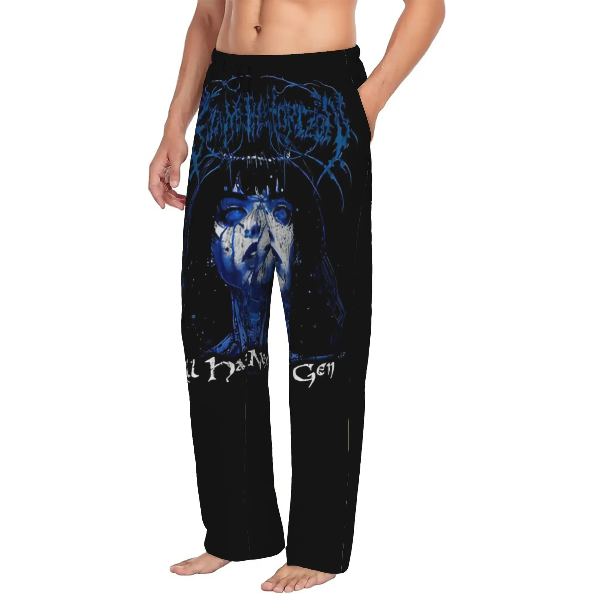 Custom Men's Bring Me Horizones Pajama Pants Printed Metal Core Band Sleep Sleepwear Bottoms with Pockets