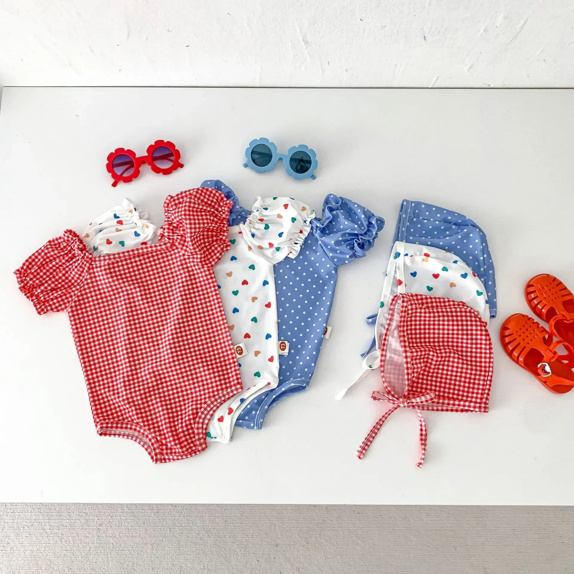 ZOETOPKID 2-teiliges Set Sommer-Baby-Badeanzug mit Schwimmkappe, Einteiliger Badeanzug für Mädchen, Schnelltrocknender Strand-Badeanzug für Draußen – Detail 15