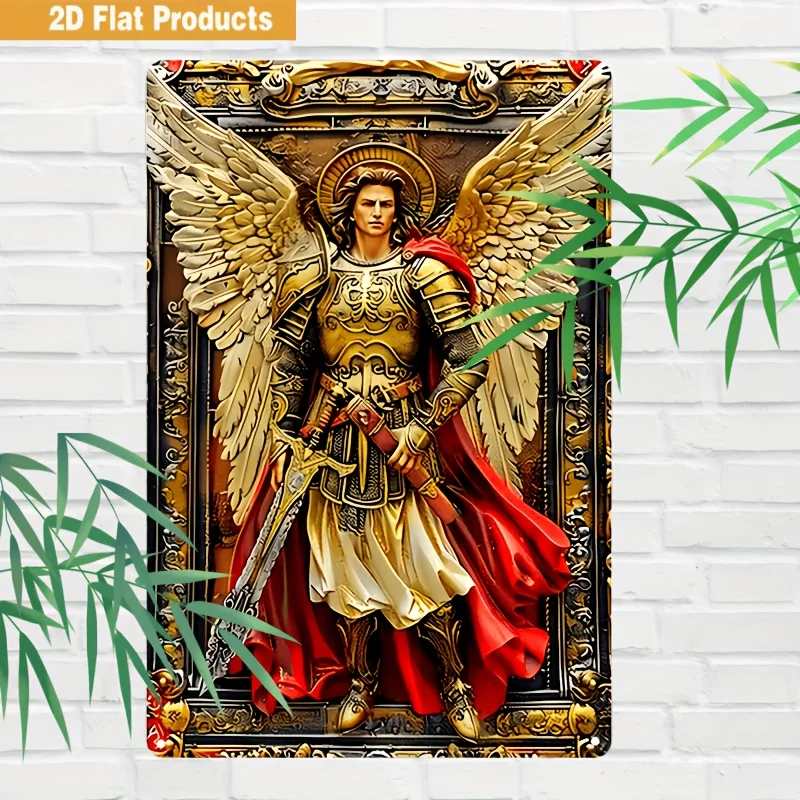 

Vintage Archangel Michael Iron Wall Art, Versatile Decor for Home, Office, & More | Ideal for Halloween & Holiday Decorations