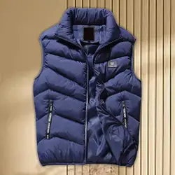 Chaleco grueso sin mangas para hombre, chaqueta Popular a prueba de viento, bolsillos a prueba de frío, ropa de uso diario