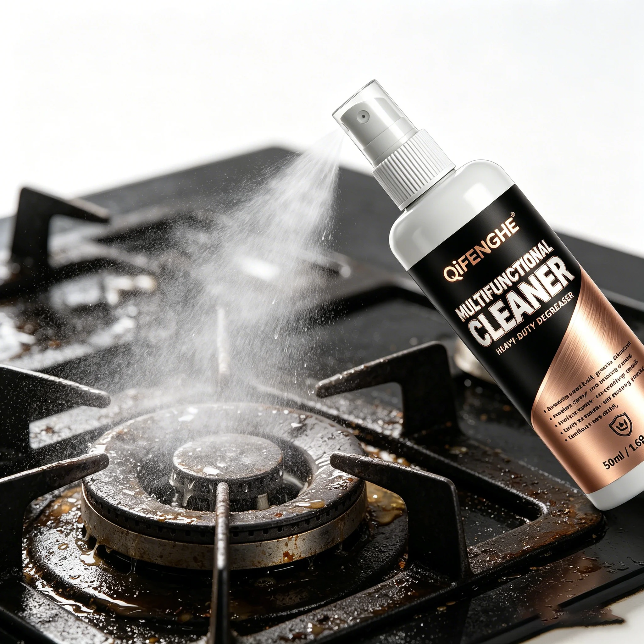 Heavy Duty Grease Cleaner Oven Stove Polishing Restorer Kitchen Degreaser Metal Surface Shine Remover Fast & Easy 50ml