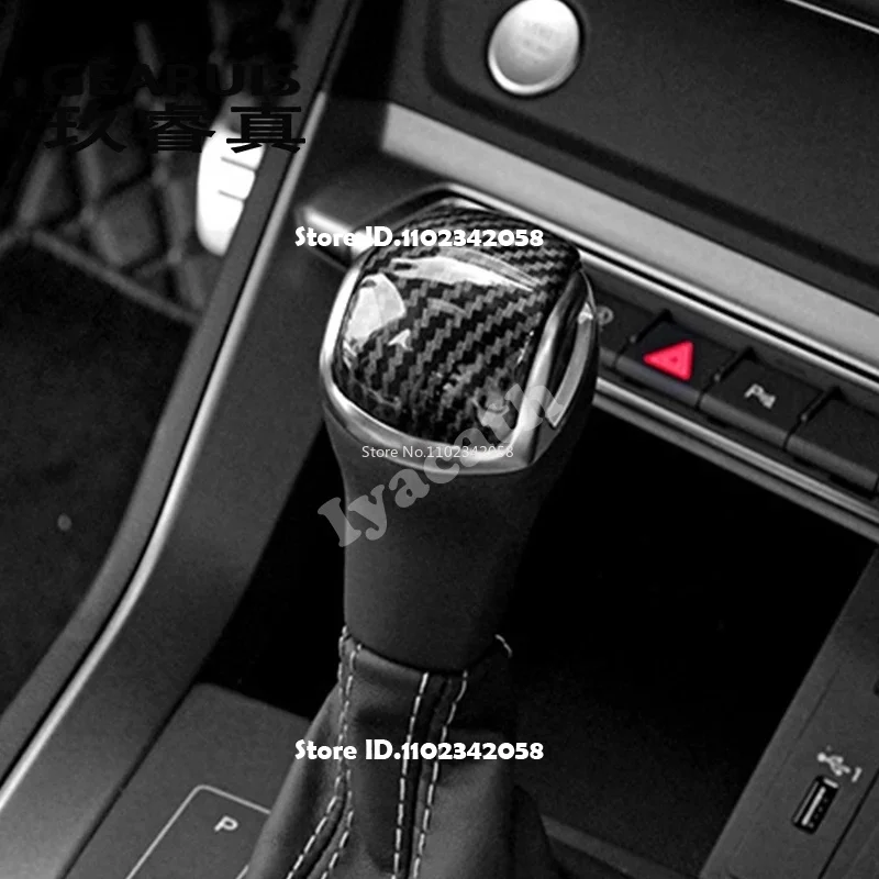 For Audi Q3 2019 2020 2021 ABS  gear Lever shift knob Button Frame Head Handle Knob Cover Handball Trim Interior Accessories