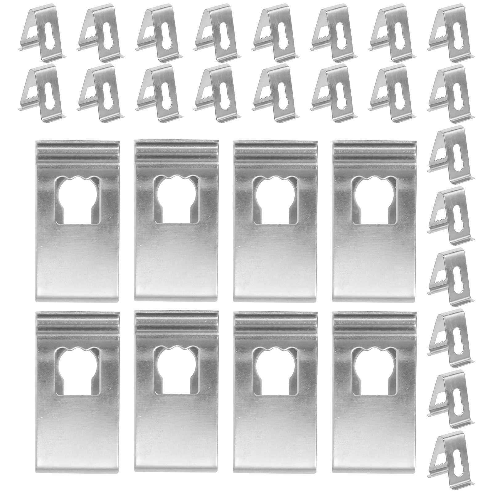 100Pcs Metal Picture Frame Spring Clips V Shape Backing Tabs Photo Frame Back Holder Backboard Fixing Hardware Retainer Clips