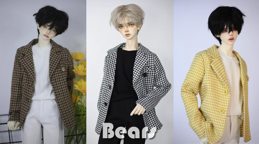 

BJD Doll Clothes Plaid Casual Suit Jacket Coat Top For 1/3 1/4 BJD SD DD MSD MDD SD10 SD13 SD17 POPO68 Uncle SSDF ID75 Doll